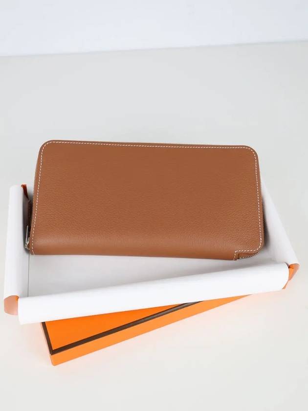 Silk Long Wallet Gold Orange H084810CKAC - HERMES - BALAAN 4