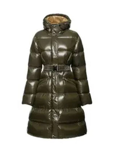 Bellevue Down Long Padding Olive Green - MONCLER - BALAAN 1