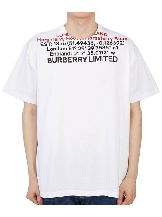 Location Short Sleeve T-Shirt White - BURBERRY - BALAAN 2