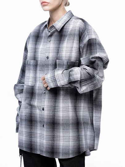 For Women W243SH01BK Loose Fit Flannel Check Shirt Black - CHANCE'S NOI - BALAAN 2