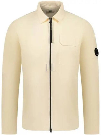 Gabardine Zip Up Long Sleeve Shirt Beige - CP COMPANY - BALAAN 2