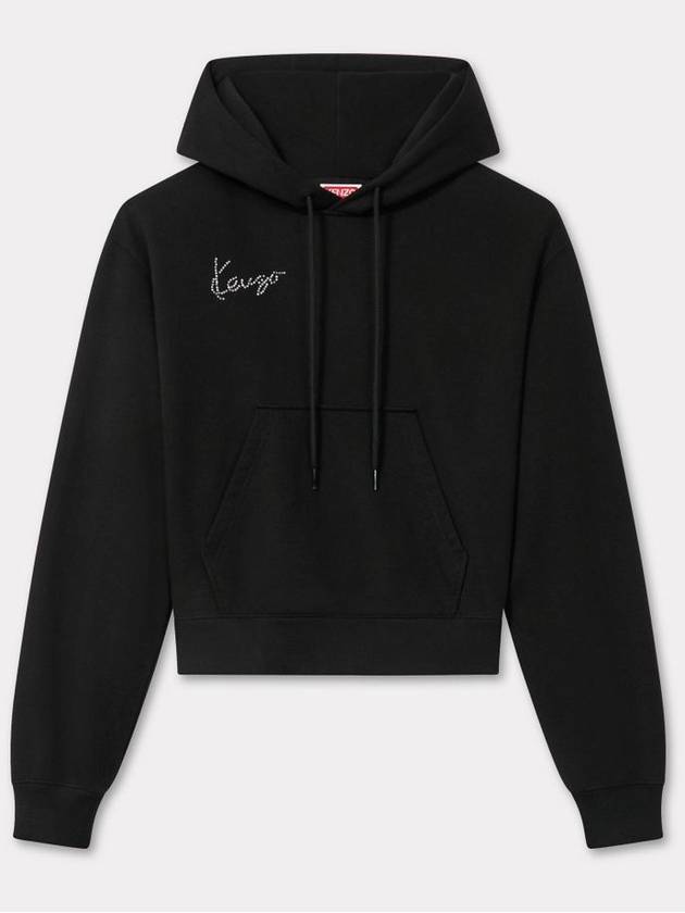 Star Tiger Crop Hoodie Black - KENZO - BALAAN 2