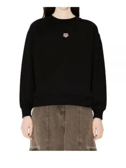 Lucky Tiger Embroidery Crew Neck Sweatshirt Black - KENZO - BALAAN 2