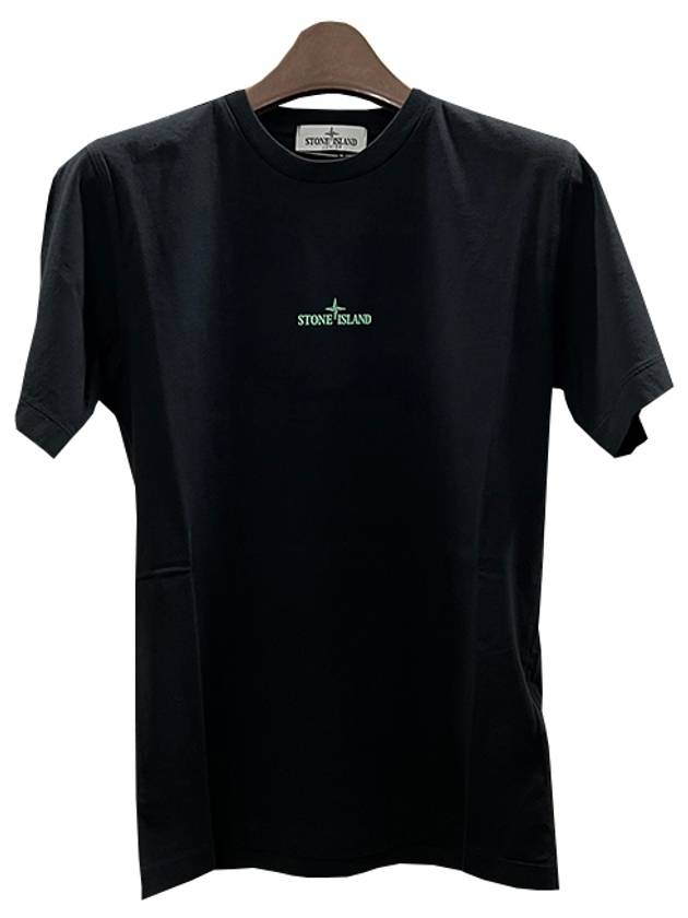 Kids Drop Shot One Print Short Sleeve T-Shirt Black - STONE ISLAND - BALAAN 3