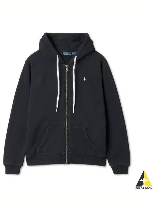 W Fleece Full Zip Hoodie Black - POLO RALPH LAUREN - BALAAN 1