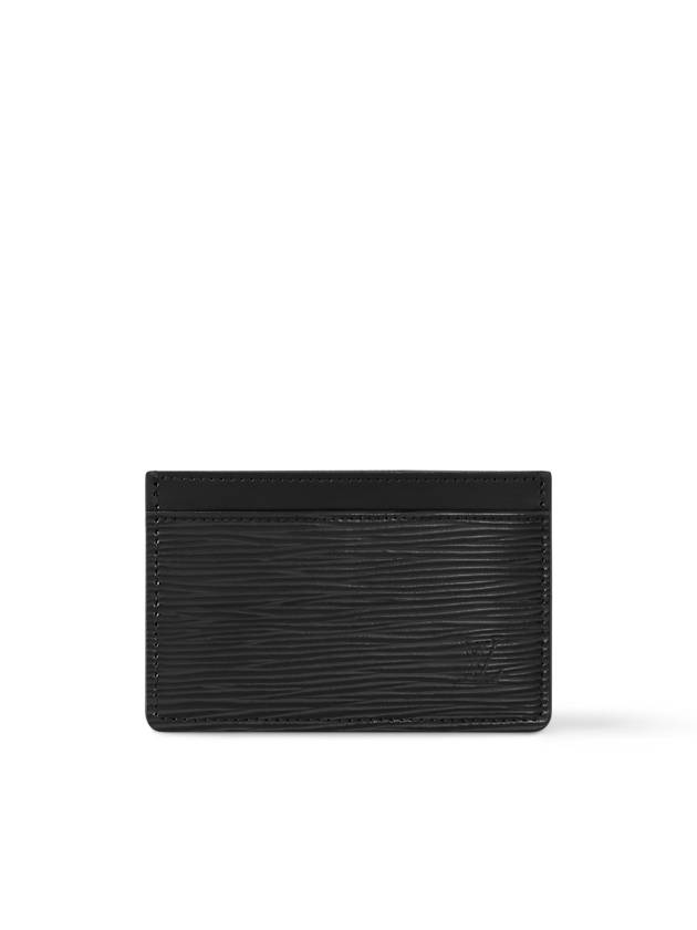 Epi Logo Leather 1-stage Card Wallet Black - LOUIS VUITTON - BALAAN 2