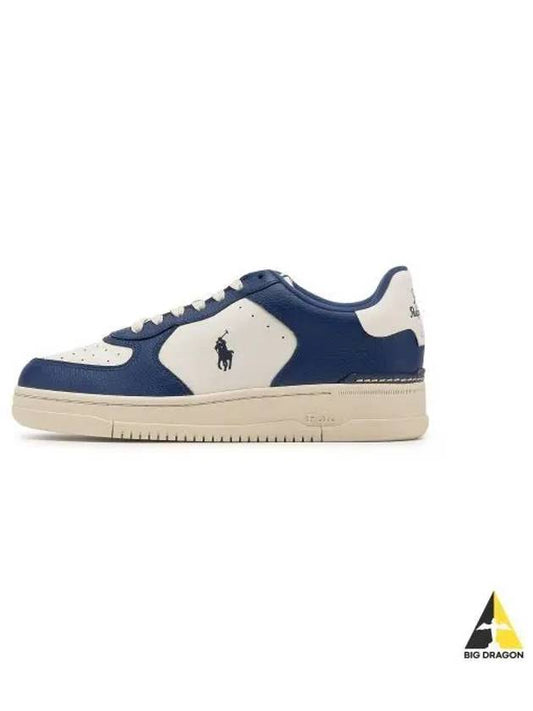 Masters Court Leather Sneakers Blue - POLO RALPH LAUREN - BALAAN 1