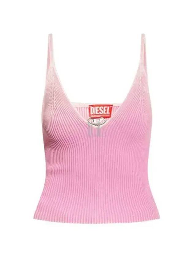 M Laila Faded Ribbed Knit Sleeveless Pink - DIESEL - BALAAN 2