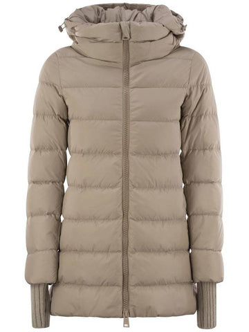 Medium down jacket with hood - HERNO - BALAAN 1