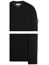 Wappen Patch Crew Neck Knit Top Black - STONE ISLAND - BALAAN 7