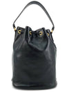 Leather triangle logo duet bucket bag 1BH038 - PRADA - BALAAN 5