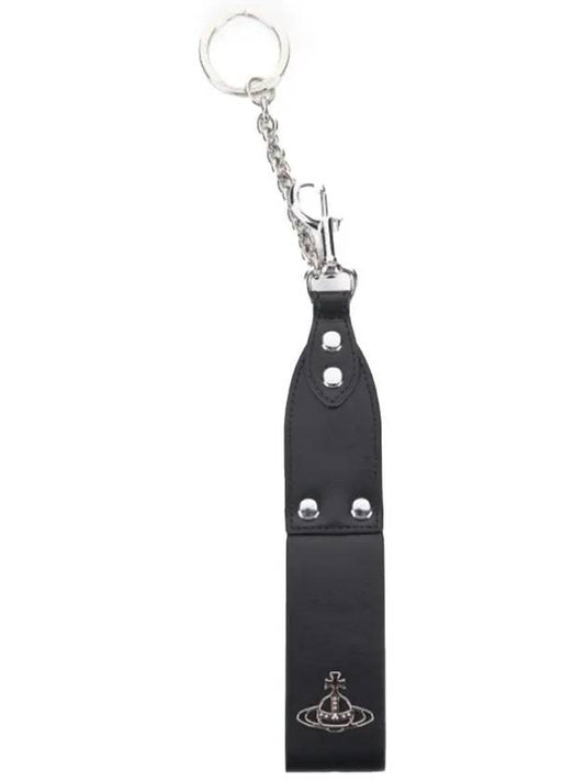 Stud Chain Leather Key Holder Black - VIVIENNE WESTWOOD - BALAAN 2