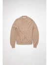 Organic Crewneck Knit Top Beige - ACNE STUDIOS - BALAAN 2