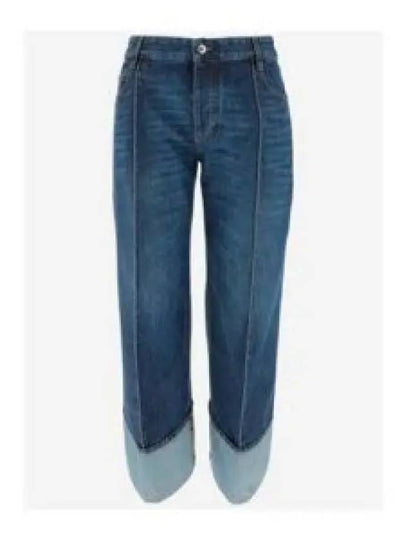 Curved Shape Denim Jeans Mid Blue - BOTTEGA VENETA - BALAAN 2