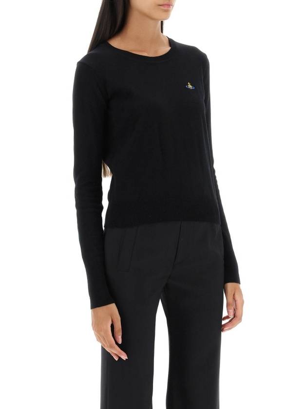 ORB Embroid Logo Knit Top Black - VIVIENNE WESTWOOD - BALAAN 3