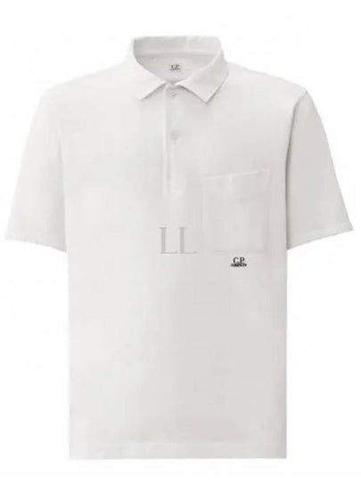 Pocket Polo Shirt White - CP COMPANY - BALAAN 2