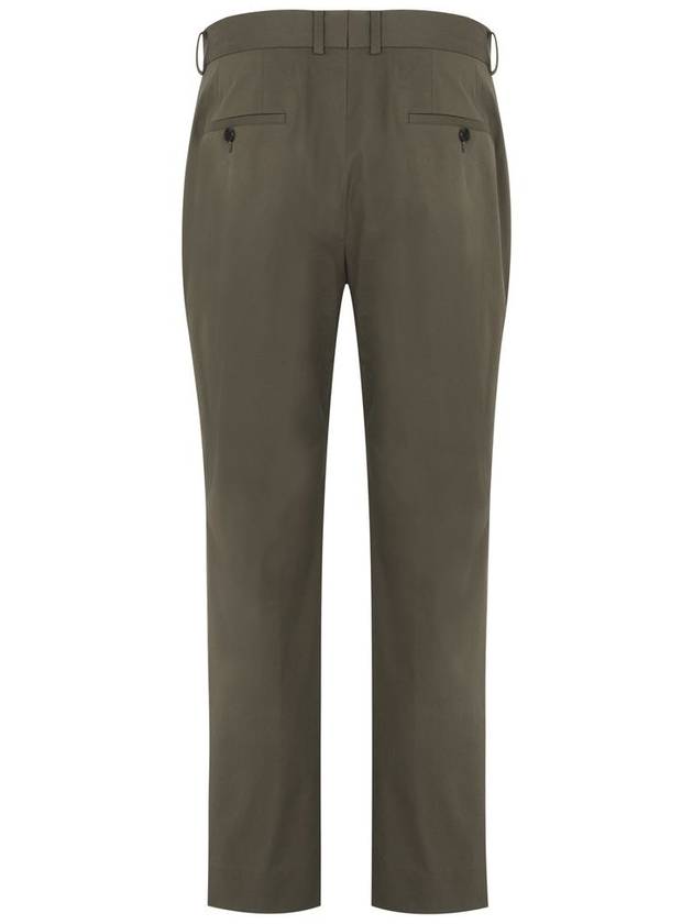 Cotton Tapered Two-Tuck Slacks Khaki - SOLEW - BALAAN 3