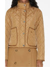 Women's Cropped Quilted Hoodie Jacket Archives Beige - BURBERRY - BALAAN 6