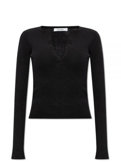 Urlo V-Neck Knit Top Black - MAX MARA - BALAAN 2