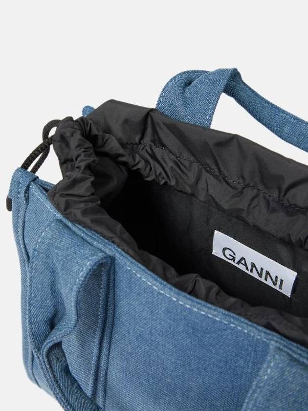 24SS Tech Denim Tote Bag Shoulder Bag - GANNI - BALAAN 4