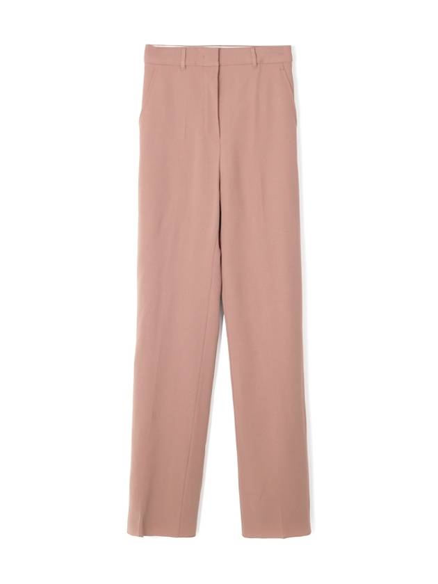 Quasar Virgin Wool Straight Pants Pink - MAX MARA - BALAAN 1