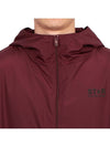 Men's Back Logo Hooded Windbreaker Burgundy - GOLDEN GOOSE - BALAAN 7