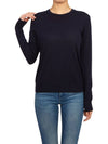 Regal Wool Crew Neck Knit Top Navy - THEORY - BALAAN 6