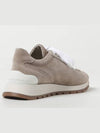 Chain Suede Low Top Sneakers Beige - BRUNELLO CUCINELLI - BALAAN 4