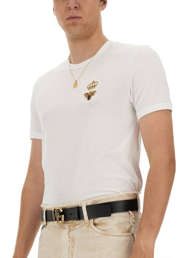 Embroidered T-Shirt G8PV1Z G7WUQW0800 B0011010166 - DOLCE&GABBANA - BALAAN 7