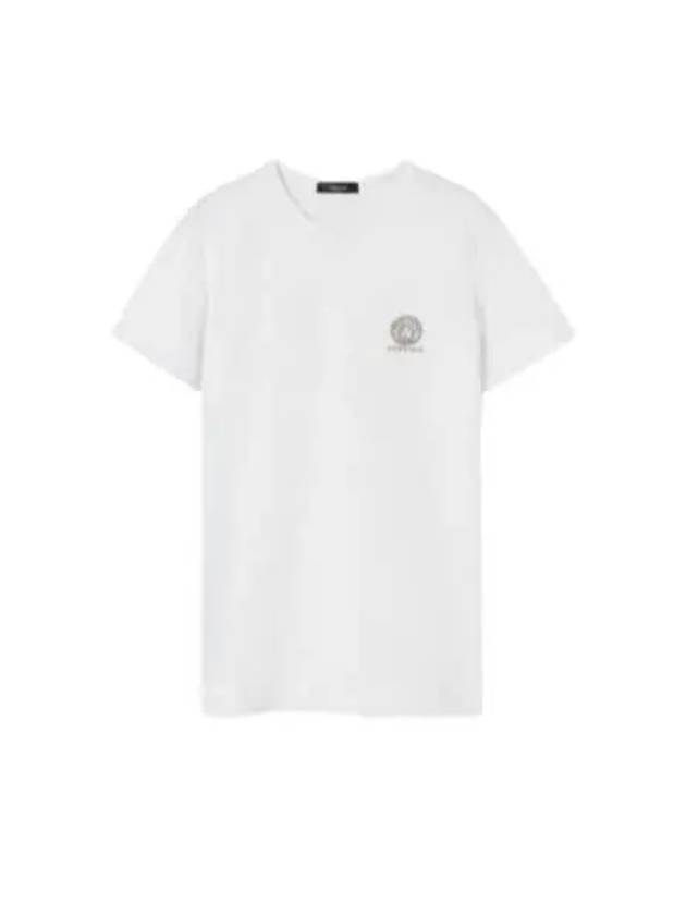 Men's Logo Medusa Cotton Short Sleeve T-Shirt White - VERSACE - BALAAN 2