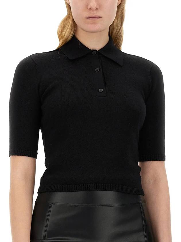 Gemma Virgin Wool Polo Shirt Black - S MAX MARA - BALAAN 2