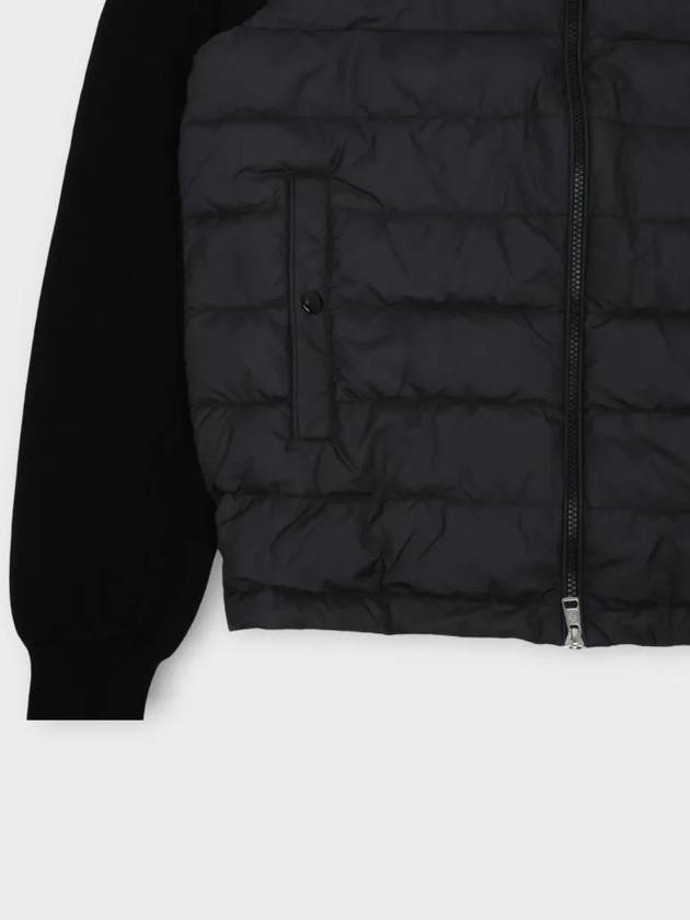 Padded Cotton Zip-Up Cardigan Black - MONCLER - BALAAN 6