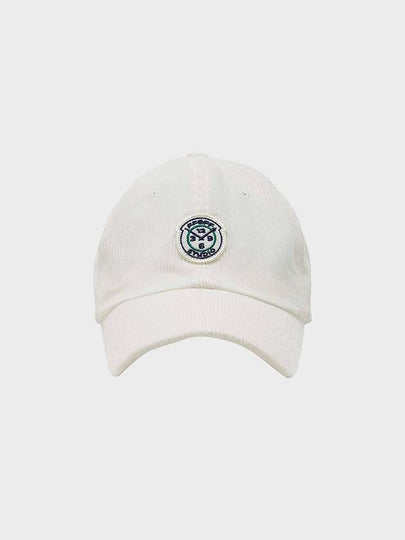 Signature Wappen Corduroy Ball Cap Ivory - FFEFF STUDIO - BALAAN 2