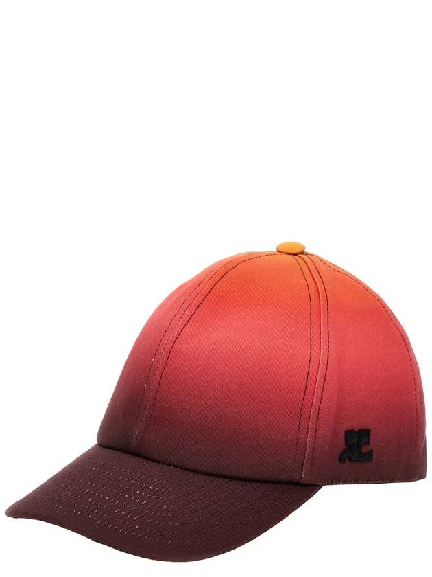 Embroidered Logo Cotton Ball Cap Gradient Sunset - COURREGES - BALAAN 3