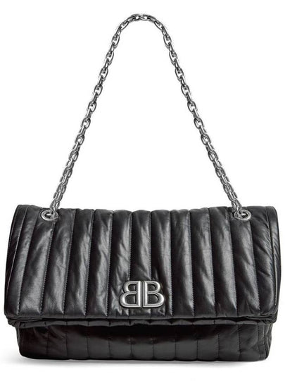 Monaco Chain Medium Shoulder Bag Black - BALENCIAGA - BALAAN 2