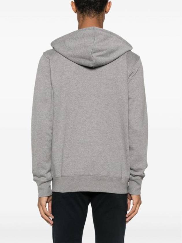 Zebra Logo Cotton Zip Up Hoodie Grey - PAUL SMITH - BALAAN 4