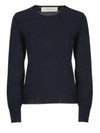 Round Neck Wool Knit Top Navy - GOLDEN GOOSE - BALAAN 2