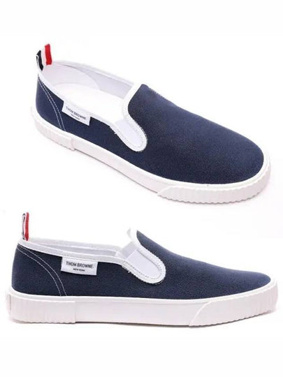 Heritage Three Stripe Tab Slip-On Navy - THOM BROWNE - BALAAN 2