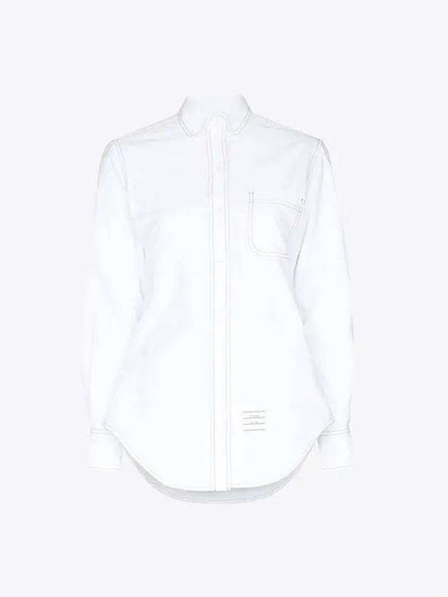 Classic Triple Stitching Oxford Shirt White - THOM BROWNE - BALAAN 2