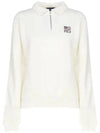 Logo Print Half Zip Up Cotton Sweatshirt Ivory - POLO RALPH LAUREN - BALAAN 3