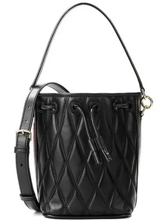 Donae Leather Bucket Bag Black - BALLY - BALAAN 2