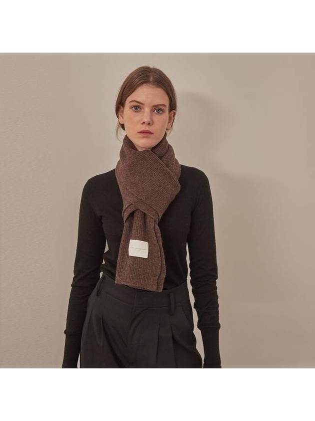 Wool Knit Muffler Brown - WHITE PROJECT - BALAAN 1