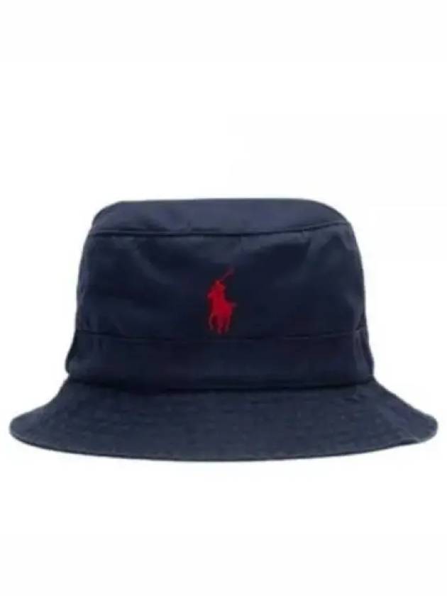 Embroidered Pony Bucket Hat Navy - POLO RALPH LAUREN - BALAAN 2