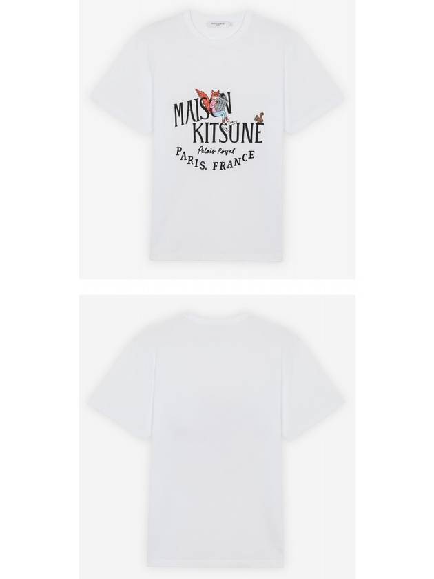 Men's Oly Palais Royal News Classic Cotton Short Sleeve T-Shirt White - MAISON KITSUNE - BALAAN 5