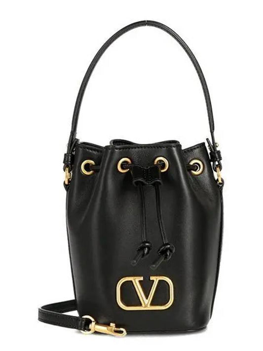 V Logo Bucket Bag Black - VALENTINO - BALAAN 2