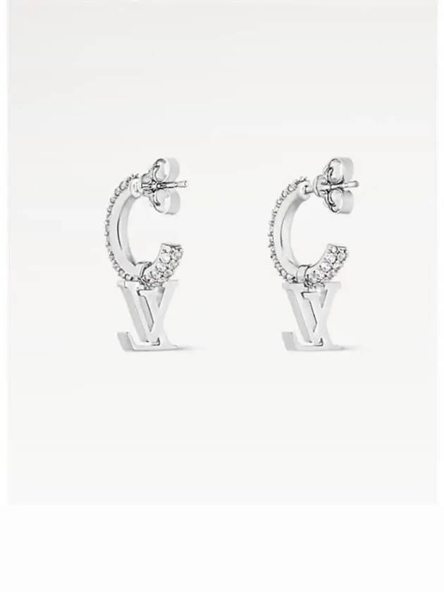 LV Iconic Earrings Silver - LOUIS VUITTON - BALAAN 4