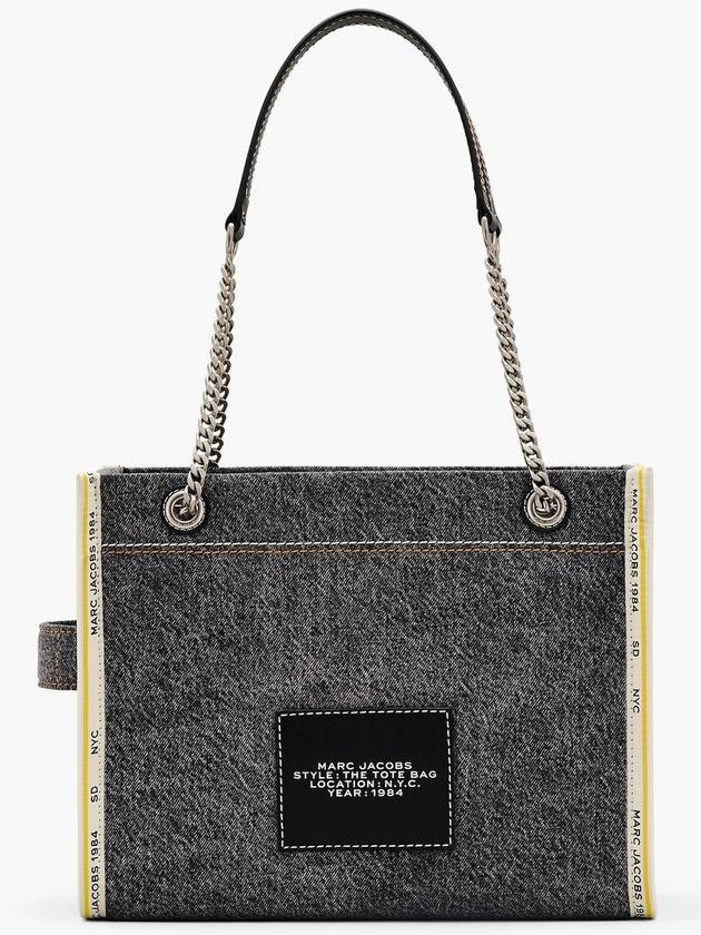 Denim Chain The Medium Tote Black Wash 2F4HTT018H05 965 - MARC JACOBS - BALAAN 2