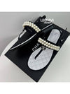 CC logo pearl pearl thong strap flip flop sandals black 375 G39182 - CHANEL - BALAAN 3