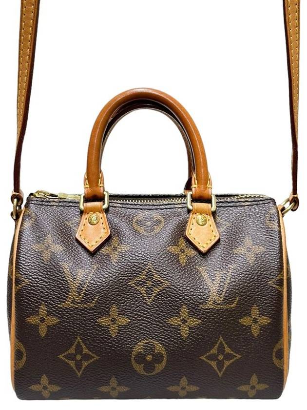 Women s M81085 Monogram Canvas Nano Speedy Tote Bag Strap - LOUIS VUITTON - BALAAN 3