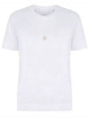 Embroidered Logo Cotton Short Sleeve T-Shirt White - GIVENCHY - BALAAN 2